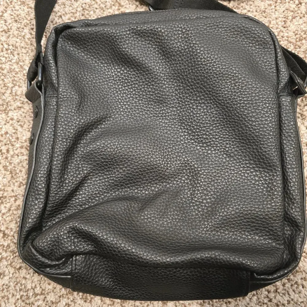 Buffalo David Bitton Black Faux Leather Crossbody Bag